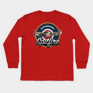 Supermarine Spitfire Malta Kids Long Sleeve T-Shirt